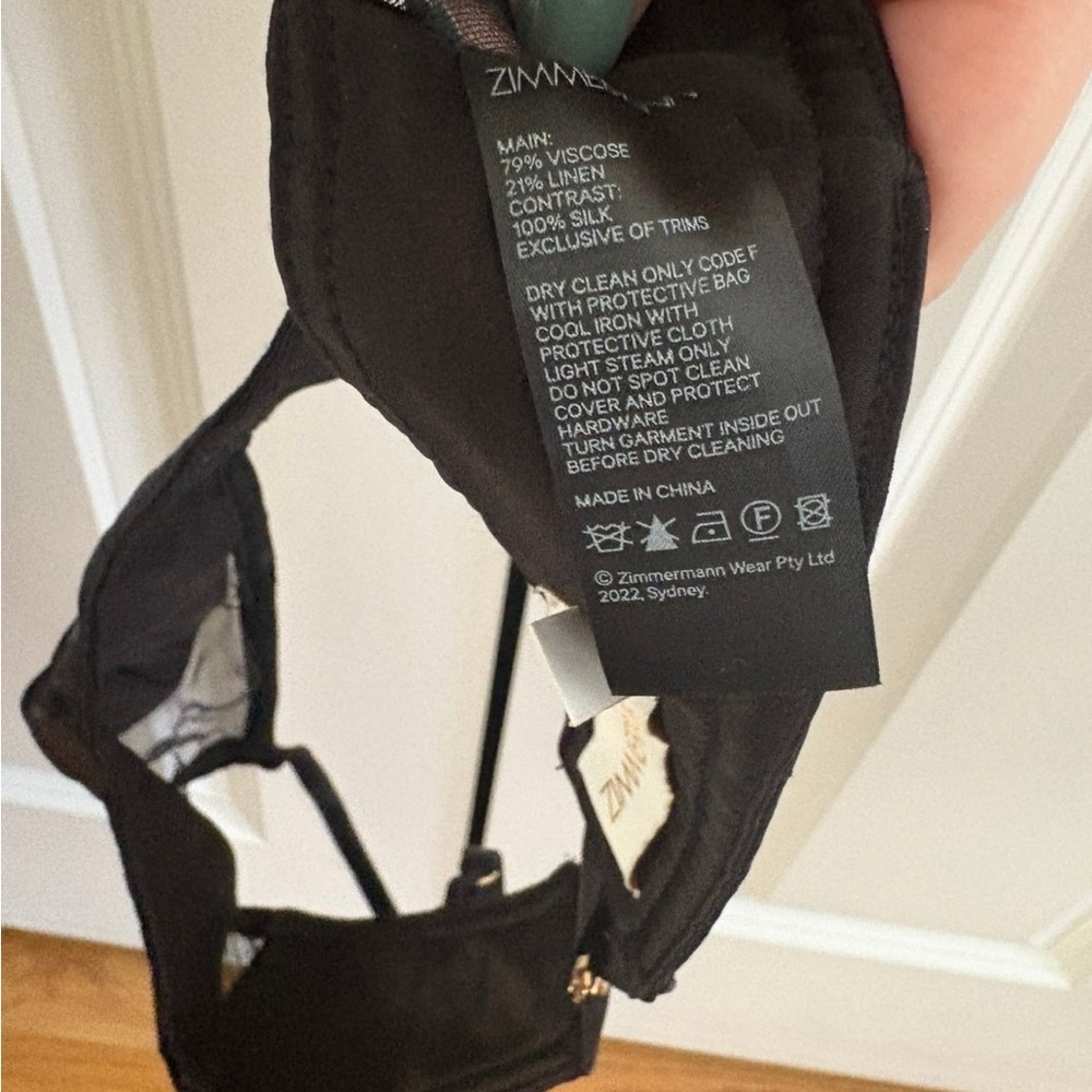 Zimmermann Satinpaneled Tulle Triangle Bra NWOT 0 - Picture 7 of 10
